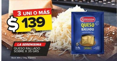 Queso rallado La Serenisima x 35g