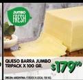 Queso de barra Jumbo tripack x 100g
