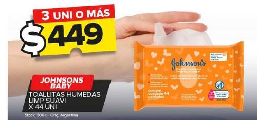 Toallitas húmedas para bebé Johnson's Baby x 44un