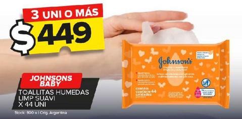 toallitas húmedas para bebé Johnson's baby x 44uni