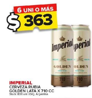 cerveza Imperial rubia golden lata x 710cc