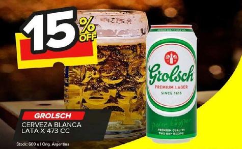 cerveza Grolsch blanca lata x 473cc