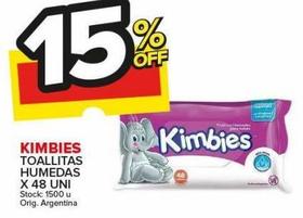 Toallitas húmedas Kimbies x 48un
