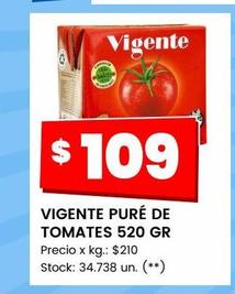 VIGENTE PURÉ DE TOMATES 520 GR