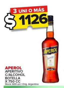 aperitivo Aperol c/alcohol 750cc