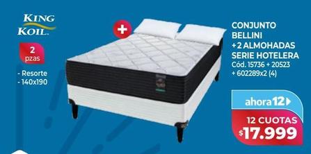 CONJUNTO BELLINI + 2 ALMOHADAS SERIE HOTELERA 