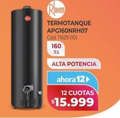 Rheem TERMOTANQUE APG160NRH07