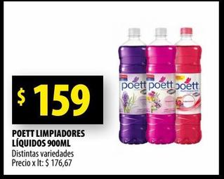 POETT LIMPIADORES LÍQUIDOS 900ML Distintas variedades