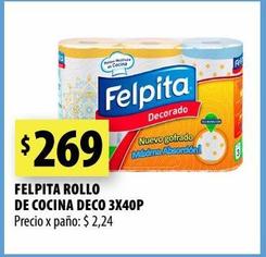 FELPITA ROLLO DE COCINA DECO 3X40P