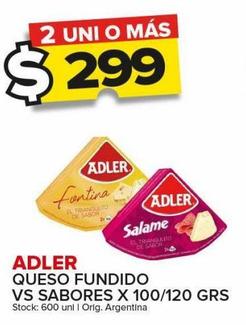 queso fundido Adler vs sabores x 100/120g