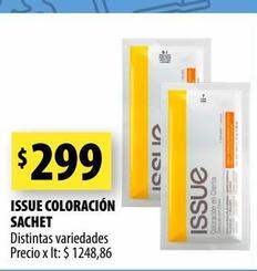 ISSUE COLORACIÓN SACHET Distintas variedades