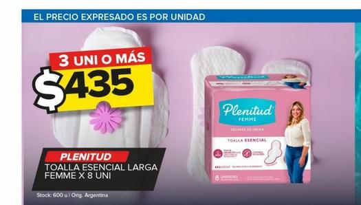 Toallas femeninas Plenitud