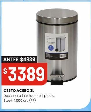 CESTO ACERO 3L