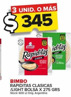 rapiditas Bimbo clasicas/light x 275g