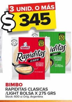 rapiditas Bimbo clasicas/light  x 275g