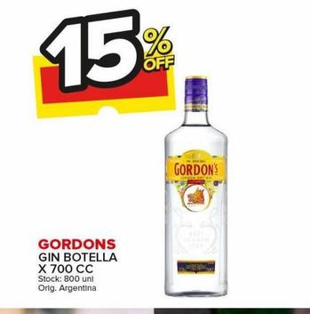 Gin Botella Gordon's