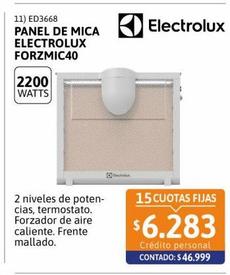 Panel de Mica Electrolux2200w MIC40
