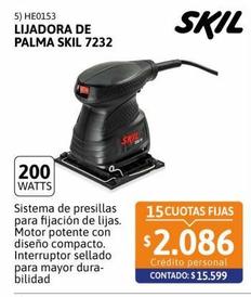 Lijadora orbital Skil 7232 200W 220V con 1 lija
