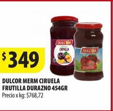DULCOR MERM CIRUELA FRUTILLA DURAZNO 454GR