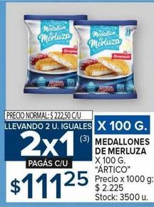 medallones de merluza x 100g ARTICO