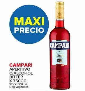 aperitivo Campari c/alcohol Bitter x 750cc