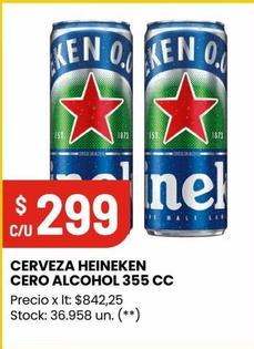 CERVEZA HEINEKEN CERO ALCOHOL 355 CC