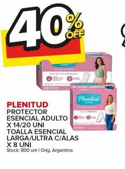 protector esencial adulto Plenitud x 14/20uni