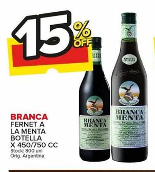 Licor Fernet Branca Menta 450/750cc