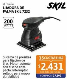 Lijadora orbital Skil 7232 200W 220V con 1 lija