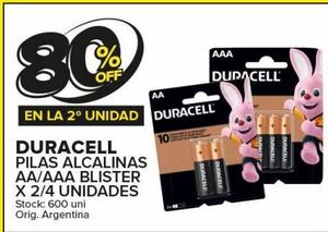 Pilas alcalinas Duracell