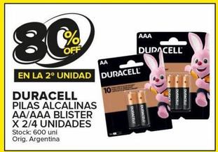pilas alcalinas Duracell AA/AAA blister x 2/4 unidades