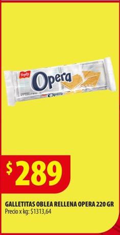 Galletas oblea rellena Opera 220g