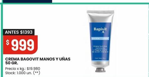 CREMA BAGOVIT MANOS Y UÑAS 50 GR.