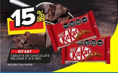 tableta de chocolate Kit Kat rellena x 41,5g