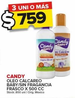 óleo calcareo Candy Baby sin fragancia x 500cc