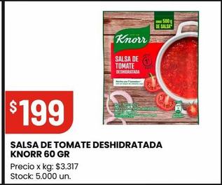Salsa de tomate deshidratada Knorr 60g