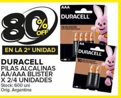 pilas alcalinas Duracell AA/AAA blister x 2/4 unidades