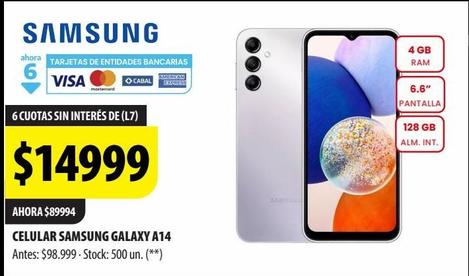 Celular Samsung Galaxy A14