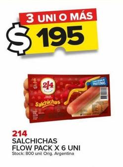 salchichas 214 flow pack 6un
