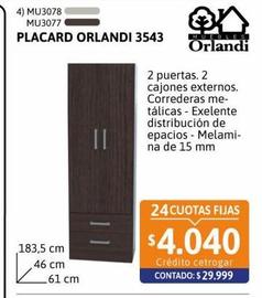 Placard Orlandi 3543 Wengue