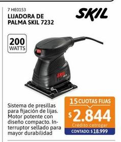 Lijadora orbital Skil 7232 200W 220V con 1 lija