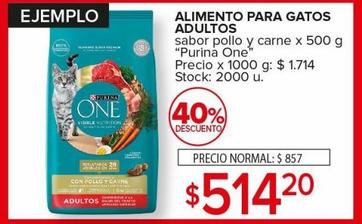 Alimento balanceado para gatos Purina One 500g
