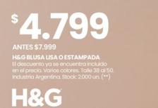 H&G - Blusa lisa o estampada