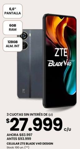 celular blade V40 design