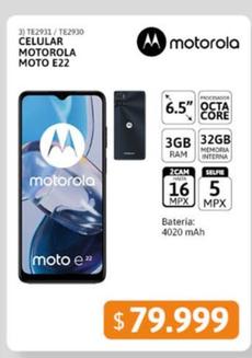 Celular Moto E22