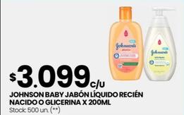 Johnson's - Baby Jabon Liquido Recien Nacido O Glicerina