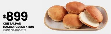 Cristal - Pan Hamburguesa X 4Un