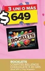 Rocklets - Confites Rellenos Chocolate