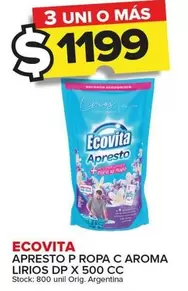 Ecovita - Apresto P Ropa C Aroma Lirios 