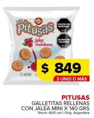 Pitusas - Galletitas Rellenas Con Jalea Mini